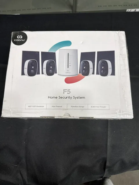 COOAU F5 Home Security System 4MP Solar 4-Camera+HomeBase
