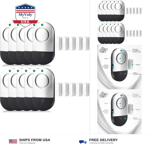 Window Door Alarm, Toeeson 120DB Pool Alarm for Kids Safety, Door Chime for S...