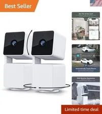 Cam Pan V3 Wi-Fi Security Camera 1080p HD, 2-Pack - Color Night Vision & Audio