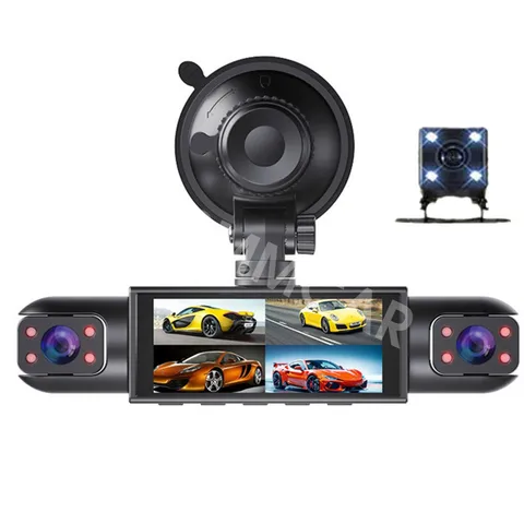 3in Dash Cam Car DVR 4 Lens Camera Video Recorder Night Vision Mobile Detection