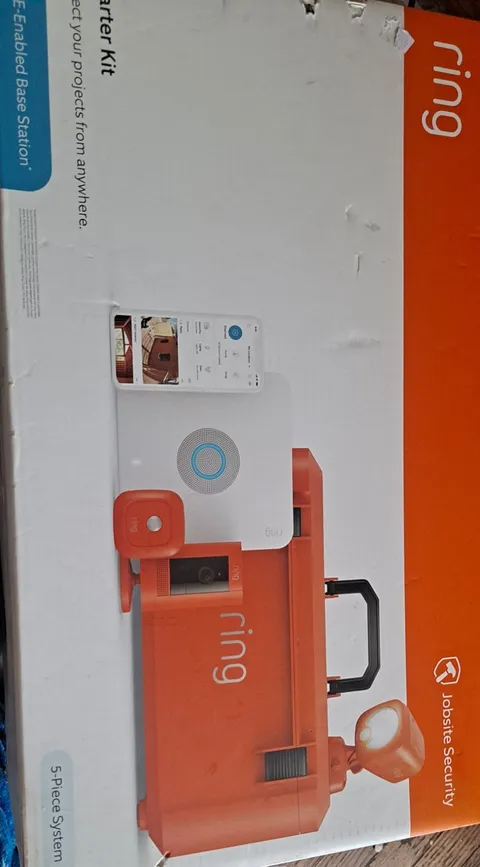 Ring Jobsite Security 5-Piece Camera System Starter Kit Orange - NEW Sealed