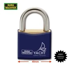 Burg Wachter Weatherproof Keyed Alike 40mm Padlock -Stainless Steel Shackle