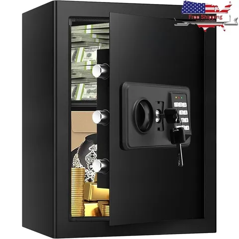 Large Fireproof Home Safe Digital Keypad Steel Security Valuables Documents New