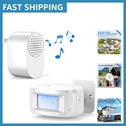 Adjustable Outdoor Motion Sensor Alarm System - 60 Ringtones & 4 Volume Levels