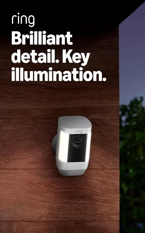 Ring Pro 2K Video Security Camera Battery Powered White Outdoor Wireless Smart
