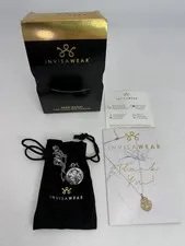 Invisawear Smart Jewelry Personal Safety Device Beaded Silver Chain Necklace New