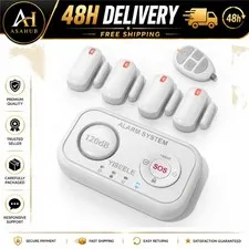 Wireless Home Security Alarm System WiFi 120dB Siren Alexa Google
