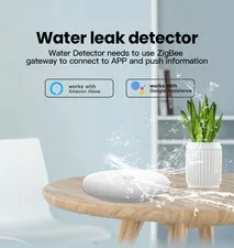 Tuya Smart zigbee Water Leak Sensor Alarm Flood Leakage Detector Overflow Alert