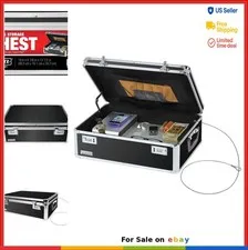 Black Locking Storage Chest Dual Combination Locks Dorm Portable Secure