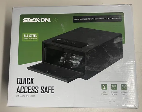 Stack-On Quick Access Safe w/ Electronic Lock Black Steel QAS-1845-E