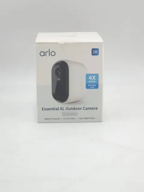 Arlo Essential XL Outdoor Camera 2K 2nd Generation Brand New Open Box