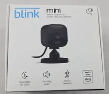 Blink Mini Indoor Plug-In HD Smart Security Camera - Black