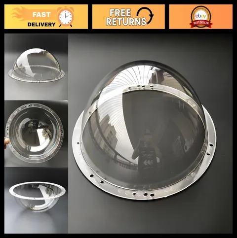 9" Clear Polycarbonate Dome Cover for Security Cameras - Half Ball Lens Cap
