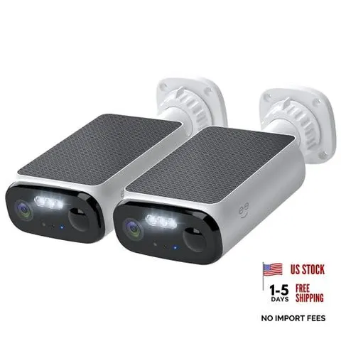Falcon Smart Solar Battery Camera 2K+ – Outdoor Camera Wireless, 2 Pack