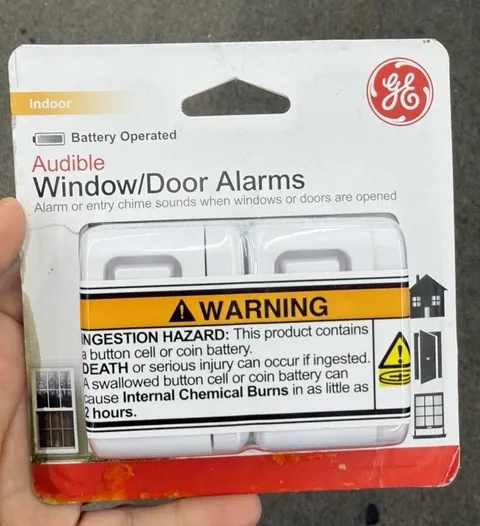 GE Indoor Audible Window & Door Alarms 4 Total Sensors (2 Packs of 2) New Sealed
