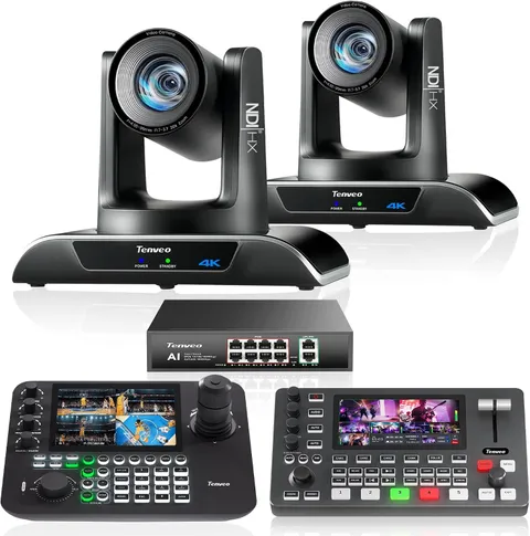 PTZ Bundle/Kits - 20X 4K AI Auto-Tracking NDI PTZ Camera(*2) with Hdmi/Usb3.0/La