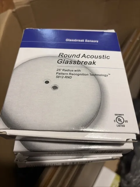 GE Security 5812-RND Round Acoustic Glassbreak Sensor NEW