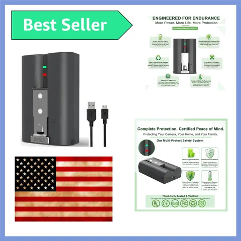 1 Pack 6040mAh V4 Battery Replacement for Ring-Doorbell Camera 2/3/3+/3plus/4...