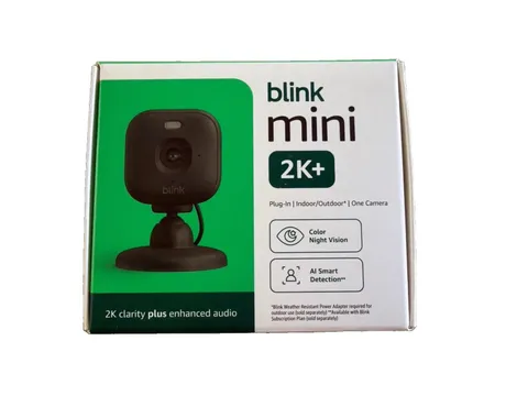 Blink - Mini 2K+ Compact plug-in security camera, 2K video resolution, Black