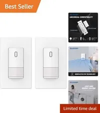 Occupancy Motion Sensor Light Switch, 2 Count Matte White - Grounded &  Listed