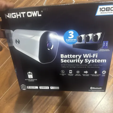 New Night Owl 4K Wi-Fi NVR W/1TB Hard Drive 3 Battery 1080p HD Spotlight Camera