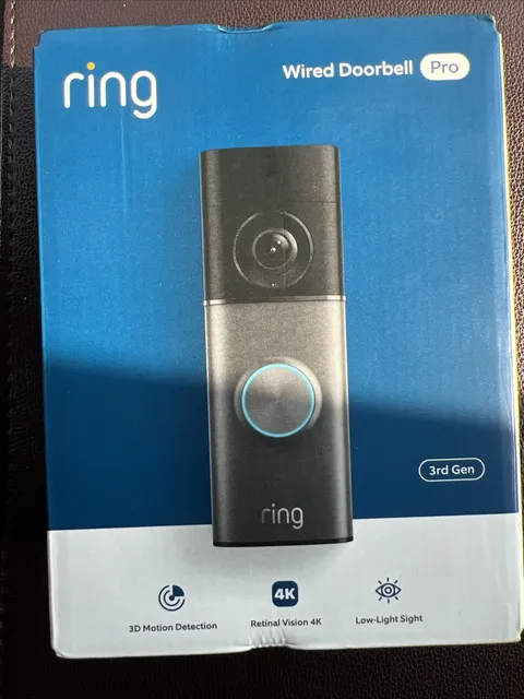 Ring Wired Doorbell Pro 4K (Newest Model) | 3rd Gen | Sealed