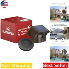 Solar Driveway Alarm 1/2 Mile Long Range Wireless Outdoor Motion Sensor Receiver