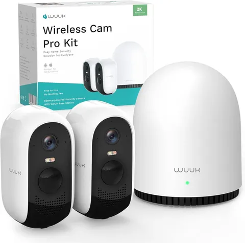 Security Cameras Wireless Outdoor 2K, Indoor Home Surveillance System | No Month