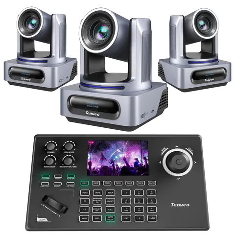 4K NDI PTZ Camera and Controller Bundle/Kit, 4K 20X AI Tracking Ndi/Sdi/Hdmi/Usb