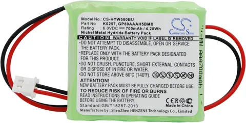 Replacement Battery for Honeywell Alarm System 55111-05, 5800RP Wireless, 5800RP