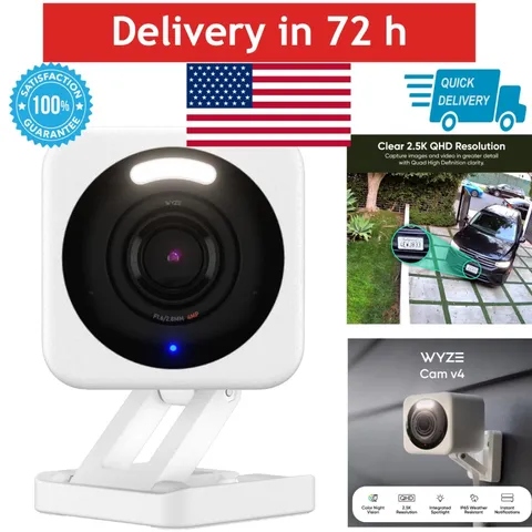 Wyze Cam v4 2.5K Security Camera Indoor/Outdoor Home Surveillance
