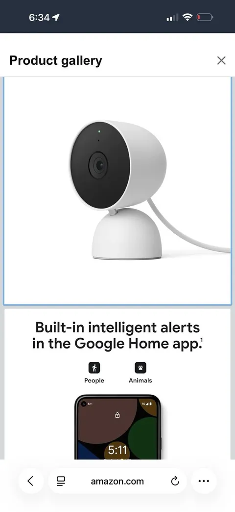 Google Nest Cam Indoor Security IP/Network Wi-Fi Night Vision 1080p White USB