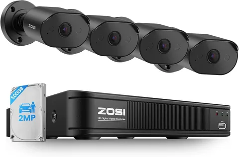 8CH 5MP Security DVR System with 2MP Audio CCTV Cameras 500GB HDD