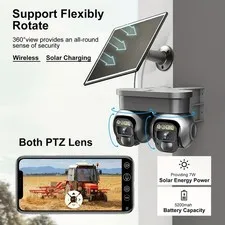 Non-Wi-Fi Secure Solar-Powered Outdoor Camera