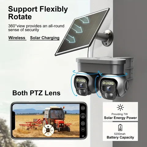 Non-Wi-Fi Secure Solar-Powered Outdoor Camera