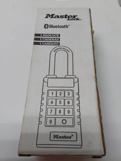 Bluetooth Master Lock Boron Alloy Padlock NIB Keybad Weather Resistant