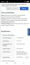 Alarm.com ADC-SVR210 8-Channel Stream Video Recorder 2TB 4MP 24/7 Indoor