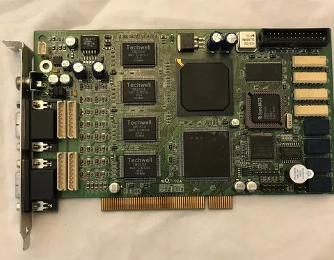 Techwell TW2804 Multi Channel CCTV DVR Board Capture Card Dual VGA PCI