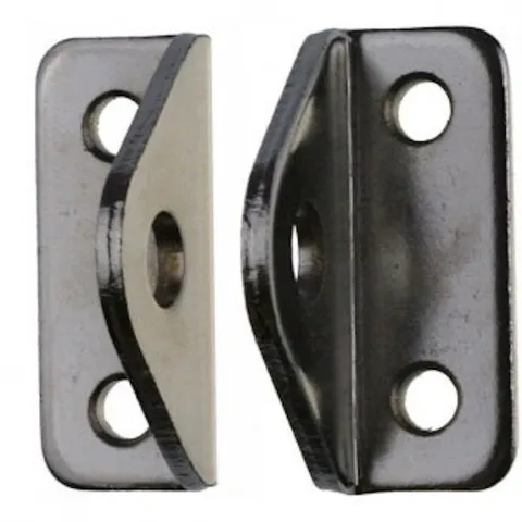 Pair of Padlock Eyes-Right Angled-Stainless Steel-Free Postage