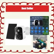 Hiseeu Solar Security Camera 4MP Wireless Outdoor WiFi Night Vision