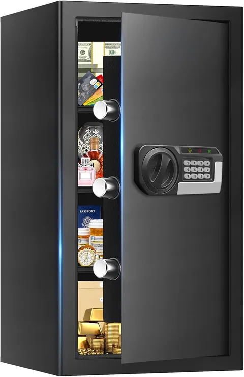 Large Fireproof Safe with Digital Keypad & Key Lock, 6.2 Cuft Security Box