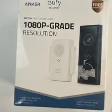 Eufy Security by Anker 1080p Video Doorbell - Black Battery Powered New Sealed