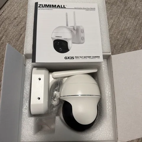 ZUMIMALL Gx2s Pan Tilt Battery Camera Outdoor Wireless Waterproof Open Box