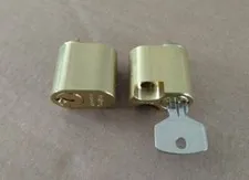 Trioving oval lock cylinders brass & chrome finish AYA10 5537