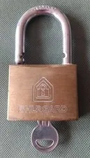 Vintage Shurgard Security Lock Padlock Stainless with Key Heavyweight