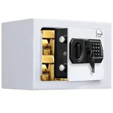 Safe Box 0.23 Cubic Feet Electronic Digital Security Box, Keypad Lock Box Cab...