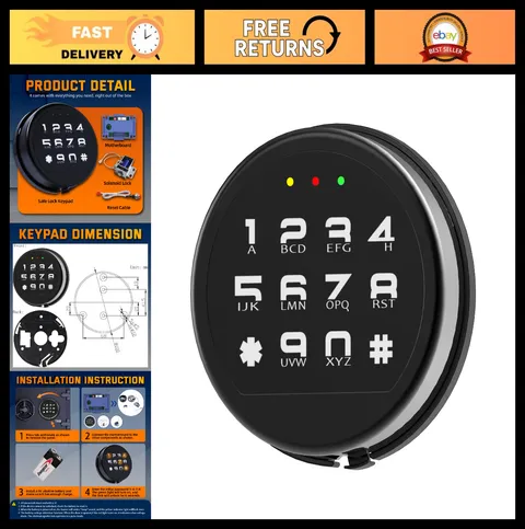 Programmable Gun Safe Keypad Lock Replacement | Quick Access Solenoid Lock for H