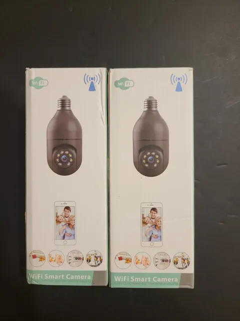 2x WiFi PTZ Bulb Camera 3.0MP T-CP8043LF-W2MA 2-Way Audio Indoor