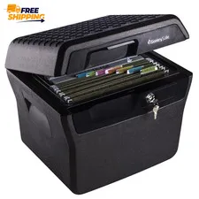 Fire-Resistant and Water-Resistant File Safe Box with Key Lock 0.66 Cu. Ft. 👌