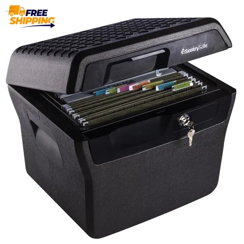 Fire-Resistant and Water-Resistant File Safe Box with Key Lock 0.66 Cu. Ft. 👌